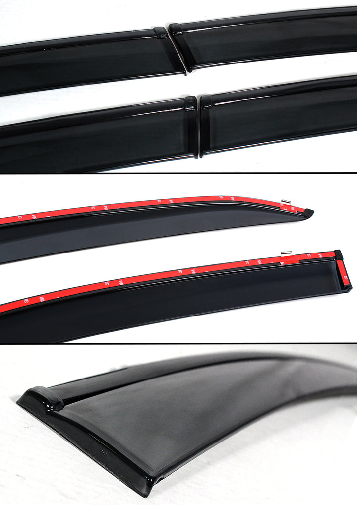 Clip-On Black Trim Window Visor Rain Guard Deflector for 2018-2024 Toyota Camry