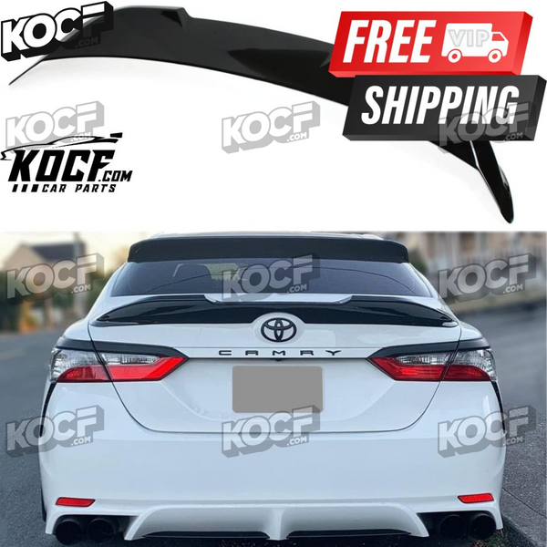 TR Style High Kick Duckbill Rear Trunk Lid Spoiler Replacement Compatible for 2018-2024 Toyota Camry All Models- VIP Price Free Shipping Item