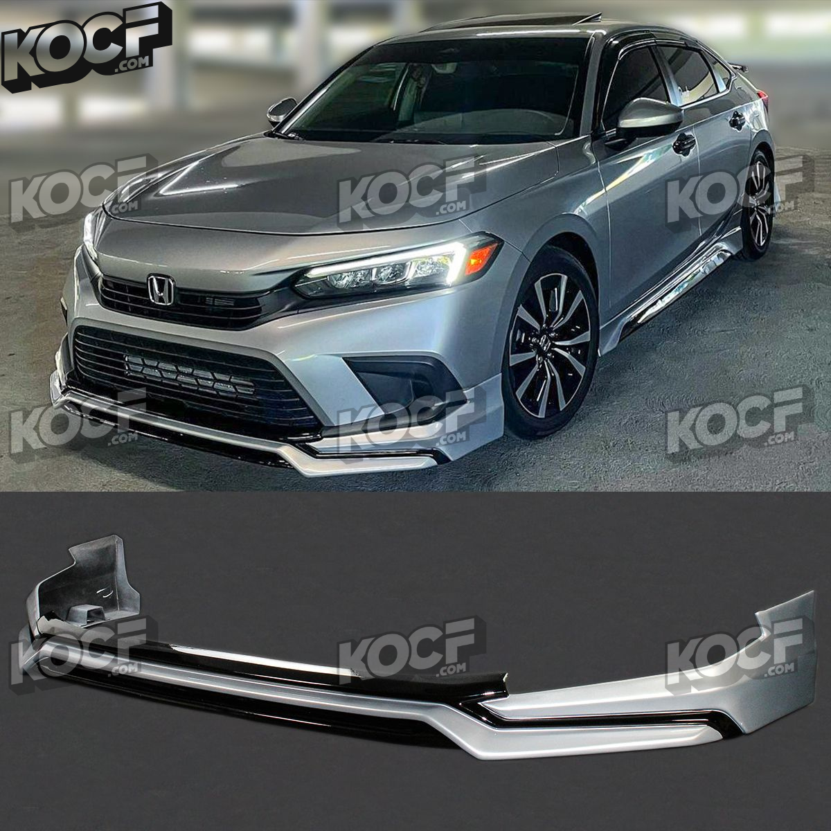 Front Bumper Lip Compatible For 2022-Present Honda Civic All Models ...
