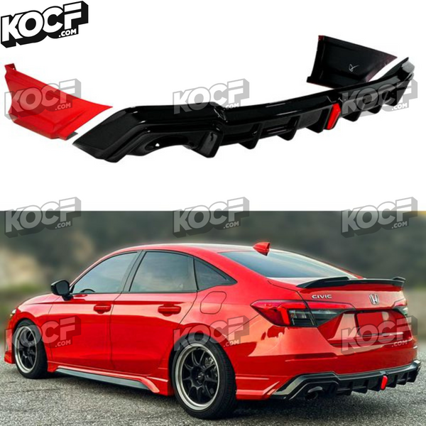 Rear Trunk Diffuser Compatible 2022-Present Honda Civic 4 Door Models