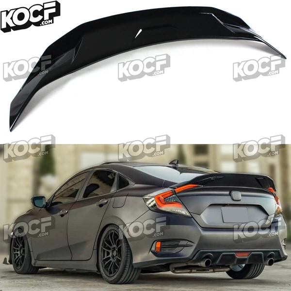 High Kick Duckbill Spoiler Compatible 2016-2021 Honda Civic 4 Door Sedan