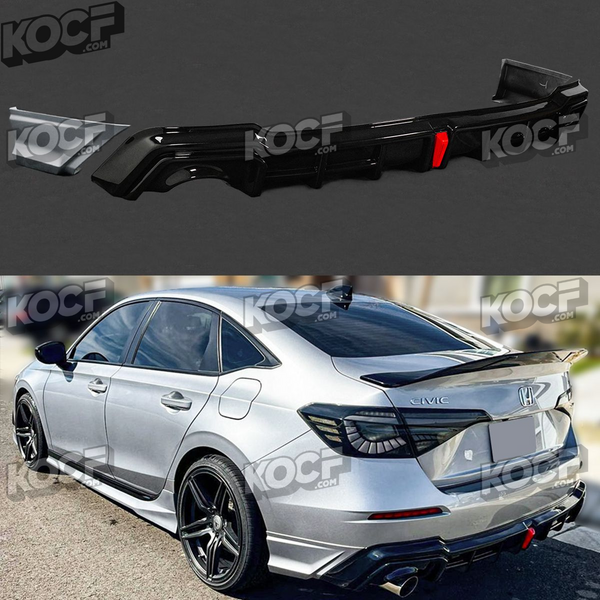 Rear Trunk Diffuser Compatible 2022-Present Honda Civic 4 Door Models