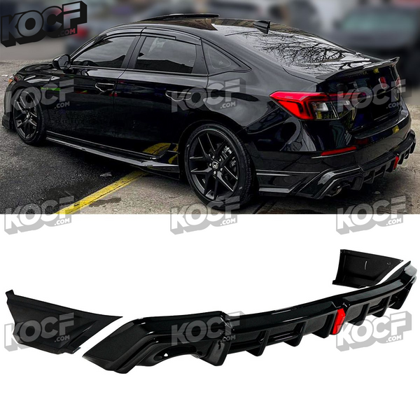 Rear Trunk Diffuser Compatible 2022-Present Honda Civic 4 Door Models