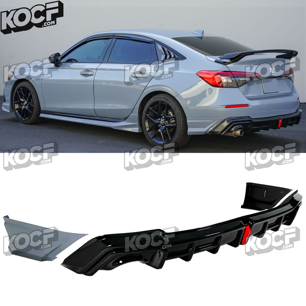 Rear Trunk Diffuser Compatible 2022-Present Honda Civic 4 Door Models