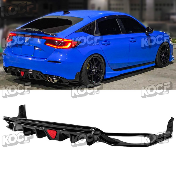 M Style LED Shark Fin Rear Diffuse + Corner Apron Compatible for 2022-Present Honda Civic Hatchback Models Only - VIP Price