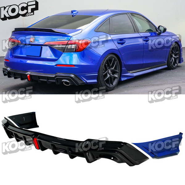 Rear Trunk Diffuser Compatible 2022-Present Honda Civic 4 Door Models