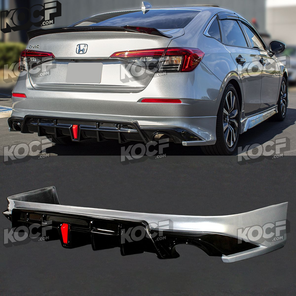 Rear Trunk Diffuser Compatible 2022-Present Honda Civic 4 Door Models