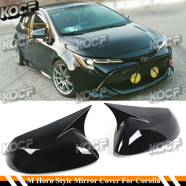 M Horn Style Mirror Cover Compatible 2020-2026 Toyota Corolla Sedan All Models  2019-2026 Toyota Corolla Hatchback Models - VIP Price