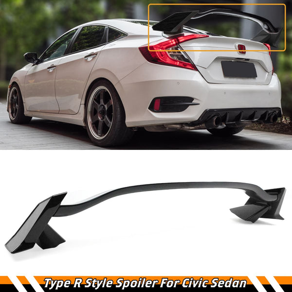 Trunk Spoiler Compatible 2016-2021 Honda Civic 4 Door Sedan