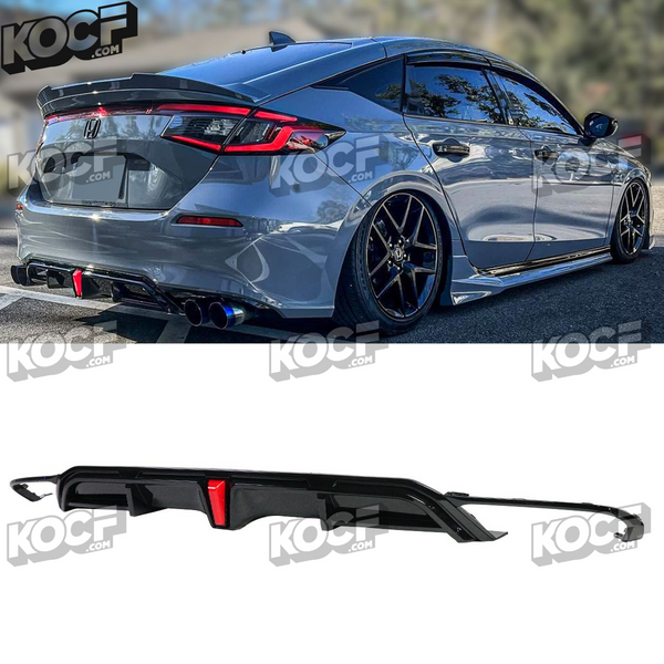 Yofer V1 Led Shark Fin Rear Diffuser Compatible for 2022-Present Honda Civic Hatchback Models Only - VIP Price