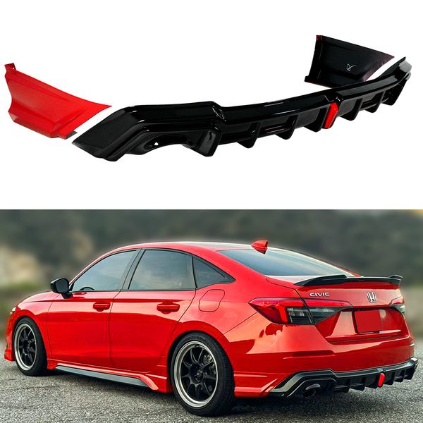 Rear Trunk Diffuser Compatible 2022+ Honda Civic 4 Door Models