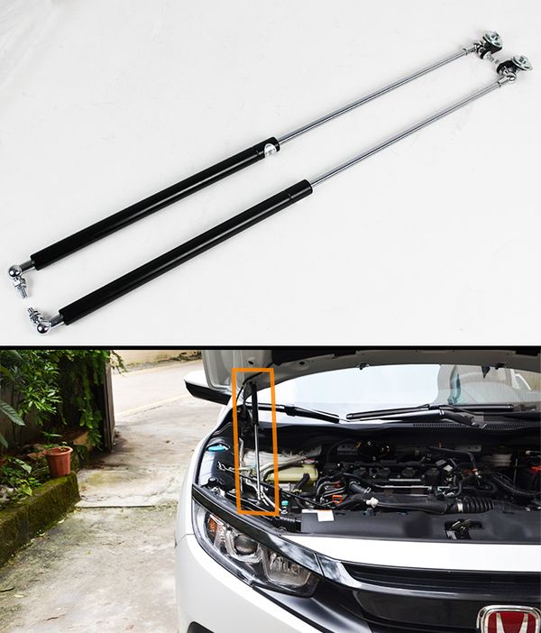 Dual Front Bonnet Hood Damper Lift Compatible 2016-2021 Honda Civic All Model Except Type-R