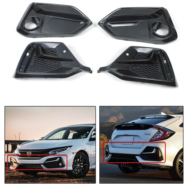 Fog Light Covers Compatible 2017-2021 Honda Civic 5 Door Hatchback