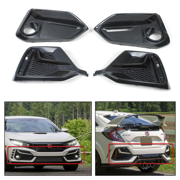 Fog Light Covers Compatible 2017-2021 Honda Civic 5 Door Hatchback