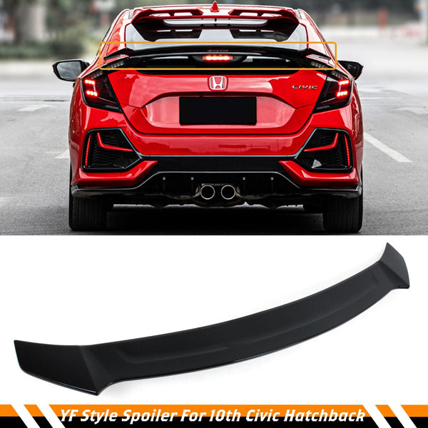 Rear Spoiler Compatible 2016-2021 Honda Civic 5 Door Hatchback Model