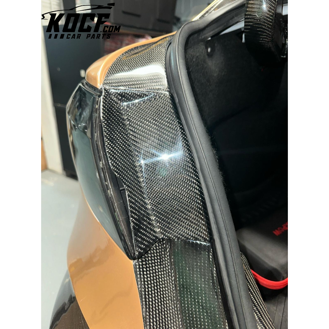 Carbon Fiber Trunk Taillight End Replacements Compatible for 2018-2024 ...