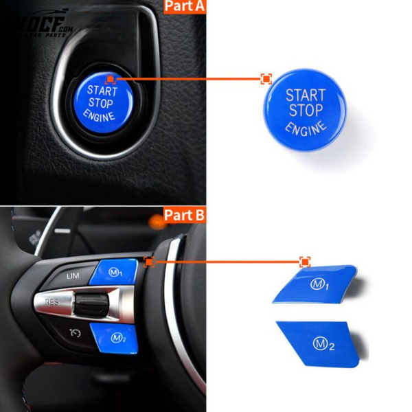 Replacement M1 M2 Steering Wheel Buttons For BMW 1/3/5 SERIES M SPORT/M2/M3/M4/M5