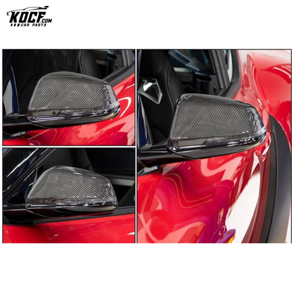 Replacement Style Rearview Side Mirror Cover Dry Carbon Side Mirror Cover For Toyota Supra A90 2019+