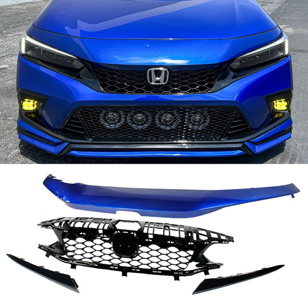 Front Grill Trim Compatible 2022-2024 Honda Civic All Models