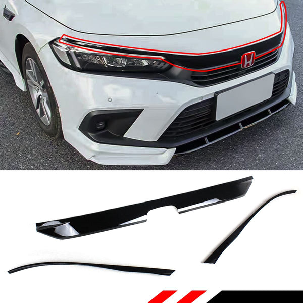 Front Grill Trim Compatible 2022+ Honda Civic 4 Door Sedan Model