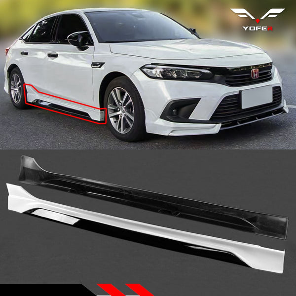 Side Skirts Compatible 2022+ Honda Civic 4 Door Sedan Model