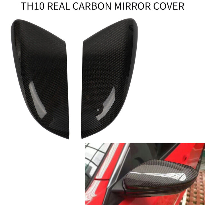 For 2016-2020 Honda Civic 10Th 100% Real Carbon Fiber Side Mirror Cover Cap 2pcs