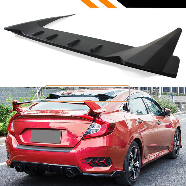 3 Pieces Roof Spoiler Compatible 2016-2021 Honda Civic 4 Door Sedan