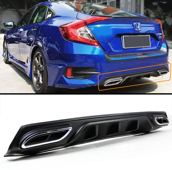 Rear Bumper Diffuser Compatible 2016-2018 Honda Civic 4 door Sedan