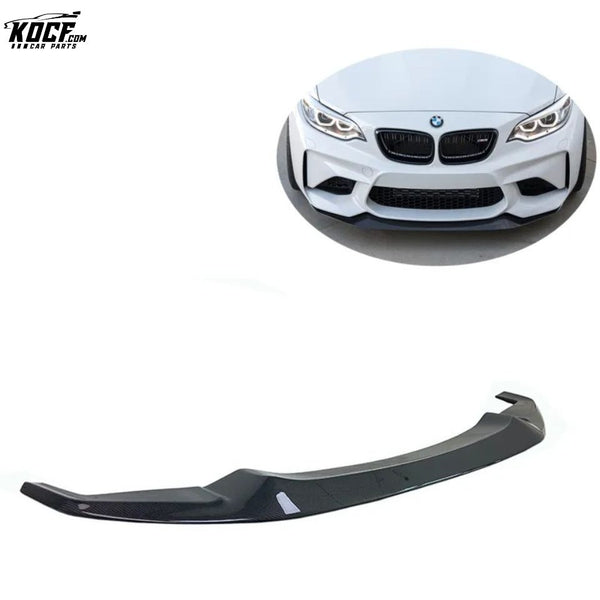 For 16-18 BMW M2 F87 N55 GTS-MC style Carbon Fiber Front Bumper Lip Splitter Spoiler