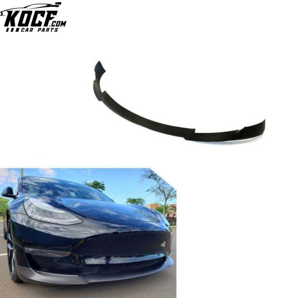 Model3 T Style Carbon Fiber Front Bumper Lip for Tesla Model 3 Sedan 4-Door 2016-2018