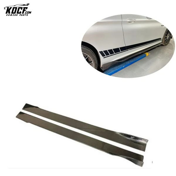 Universal style Carbon Fiber Side Skirts Rocker Panels Extension For Racing car modification