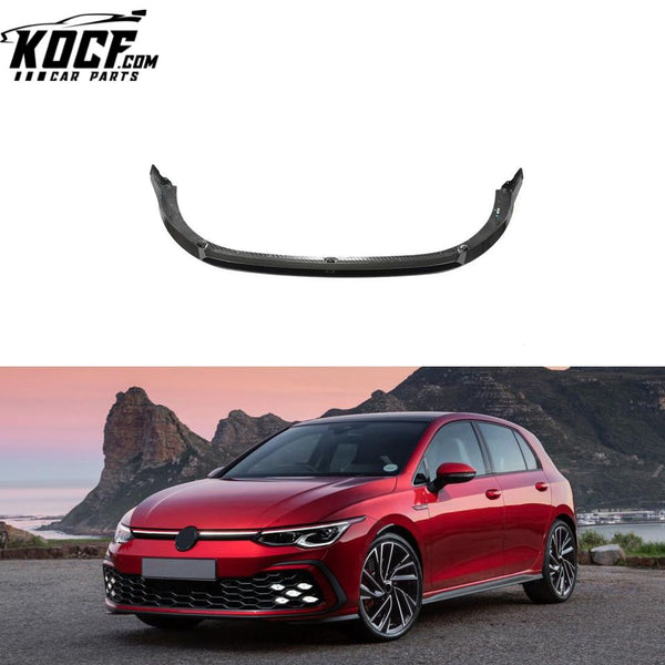 Dry Carbon Fiber Golf 8 Front Lip Diffuser for VW Golf VIII MK8 GTI Hatchback 4-Door 2021-2022