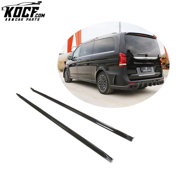 V Class W447 Carbon Side Skirts Extinsion for Mercedes-Benz V220d V250 2016-2018 Van 4-Door 15-19