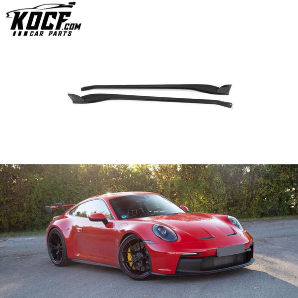 Dry Carbon Fiber 911 Side Skirts Winglet for Porsche 911 992 Turbo S Coupe 2-Door 2019-2021