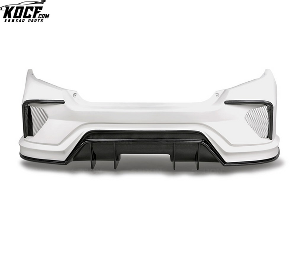 Seibon TT-STYLE FIBERGLASS / CARBON FIBER REAR BUMPER FOR 2016-2021 HONDA CIVIC SEDAN