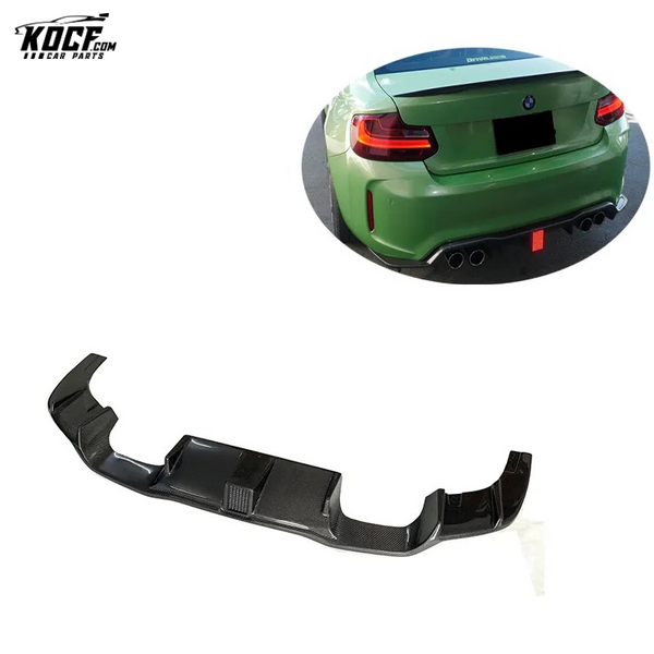 For BMW F87 M2 M2 Competition Carbon Fiber Rear Bumper Diffuser Lip Spoiler Kohlenstofff style