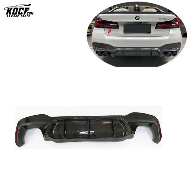 2018-21 Car Styling M5 Style Carbon Fiber Rear Bumper Lip Splitter Spoiler For BMW G30 G38 5 Series M Sport