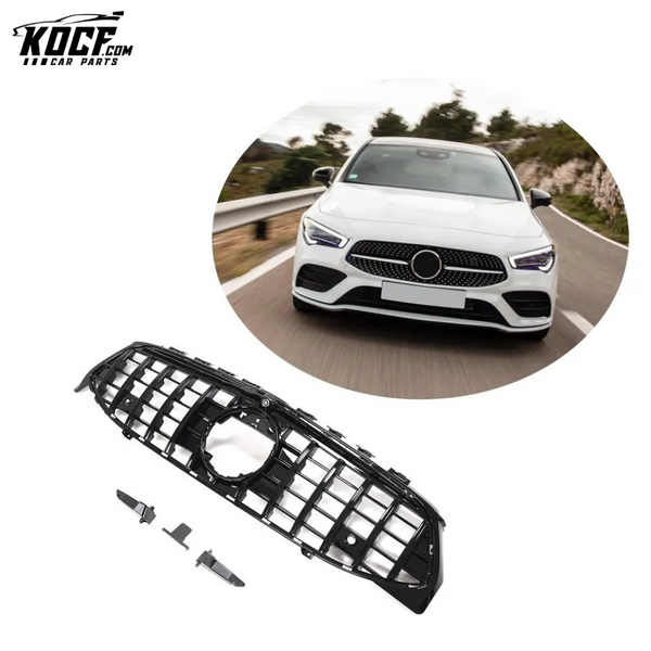 A Class W118 Front Mesh Grill for Mercedes-Benz CLA200 CLA250 2019-2020 Sport Sedan 4-Door