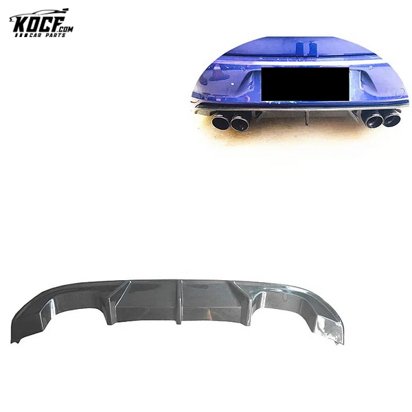 RZA style Carbon Fiber Rear Bumper Lip Diffuser Spoiler for GOLF MK7R