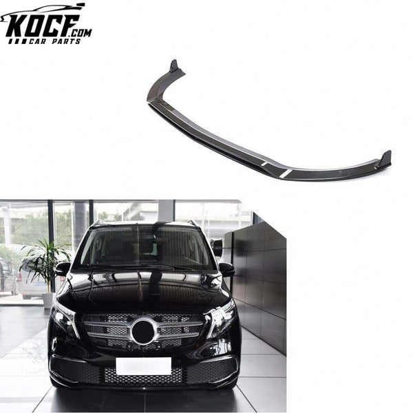 Modify Luxury Carbon Fiber W447 V Class Car Front Bumper Spoiler for Mercedes Benz V220D V250 Passenger Van 4-Door 2020-2021