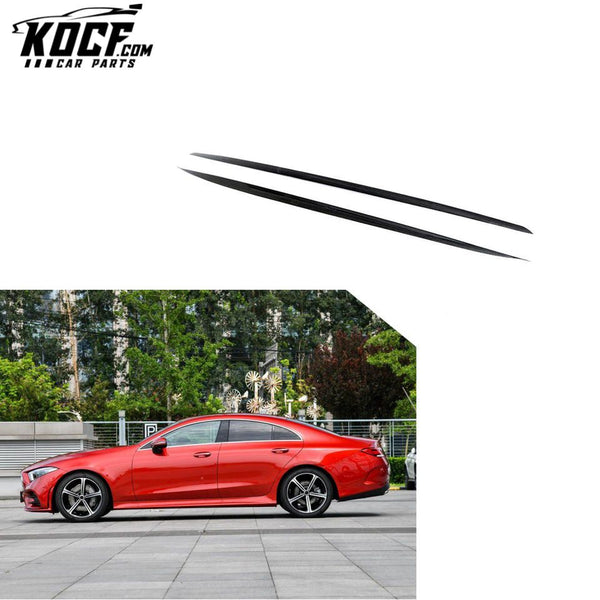 Carbon Fiber Side Skirts Extensions for Mercedes Benz CLS AMG Sedan 4-Door 2018-2019