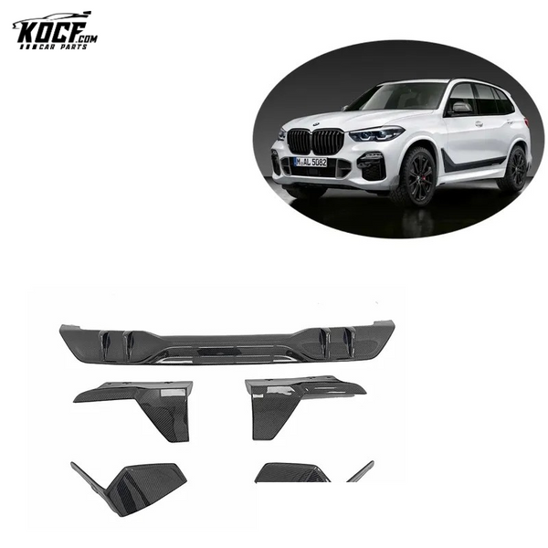 2019-21 X5 G05 M sport MP Style Body kit Carbon Fiber Front Bumper winglet Splitter Diffuser set For BMW X5 G05