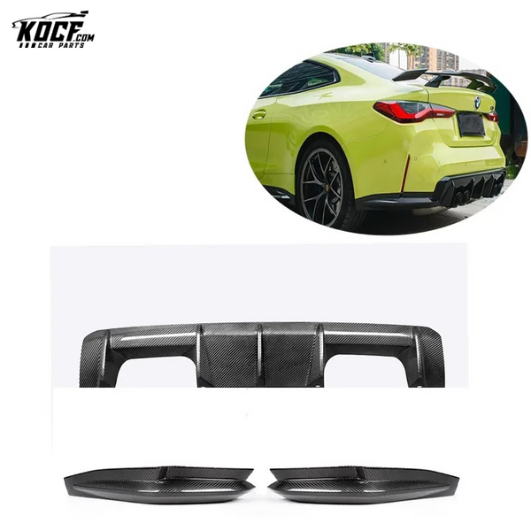 2020+ G80 M3 G82 M4 OEM Factory style Carbon Fiber Rear Bumper Diffuser Lip with Flap Splitter For BMW G80 G82