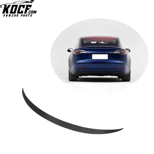 Model 3 Carbon Wing Spoiler for Tesla Model 3 Long Range Sedan 4-Door 2017-2020