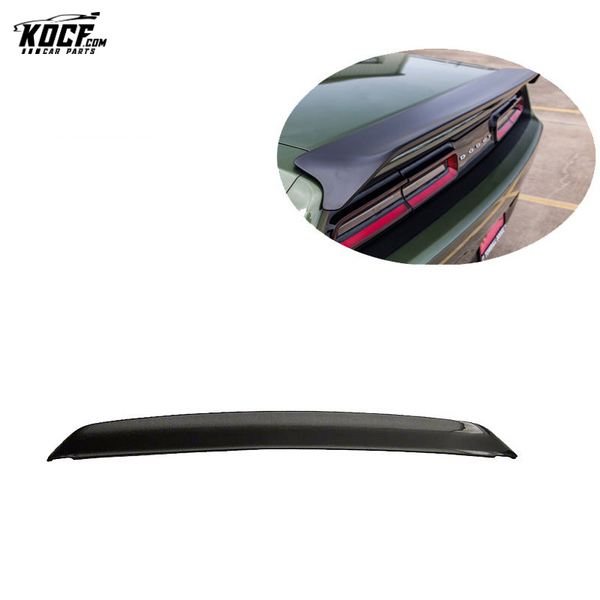 For 2015-21 Dodge Challenger SRT Hellcat Red eye Style Carbon Fiber Rear Deck lid Spoiler w/Camera hole