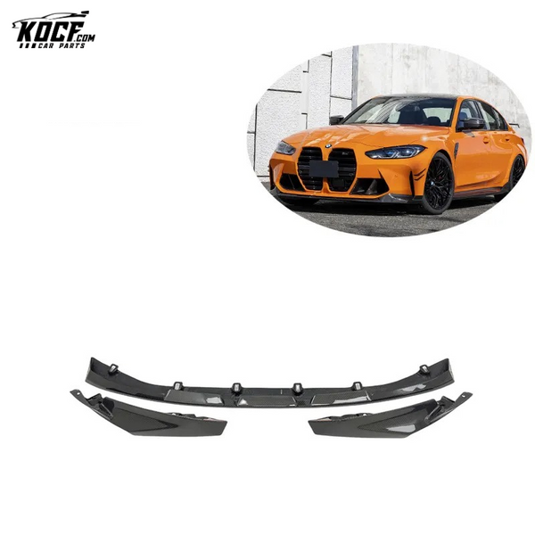 2021+ G82 M4 3-PC MP style Carbon Fiber Front Bumper Lip Spoiler Chin Splitter For BMW G80 M3 G82 G83 M4