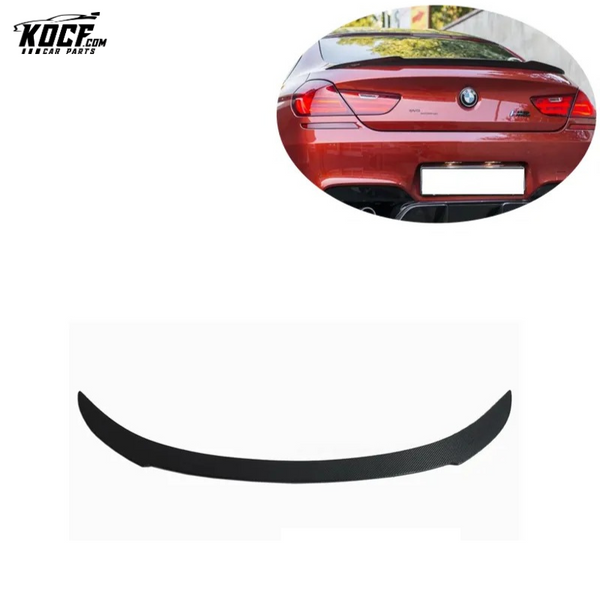 R&CF Rear Spoiler Carbon Fiber Car VOR Style Carbon Fiber Spoiler Wing For BMW F06 F12 F13 M6 6 Series