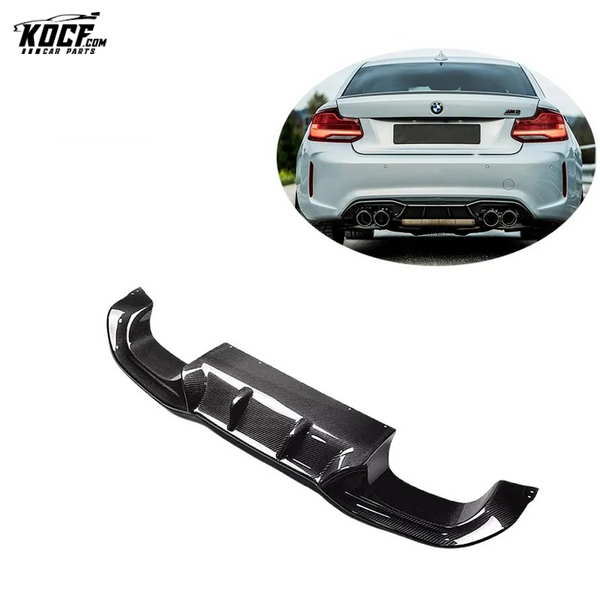 M2 F87 AK-P Style Carbon Fiber Rear Bumper Spoiler Diffuser Chin Spoiler Splitter Bodykit For BMW F87 M2 M2C