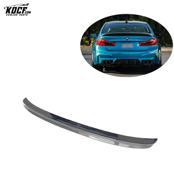 3DS style F90 M5 Carbon Fiber Rear Trunk Spoiler Wing Boot Lip Compatible with For BMW G30 F90 M5