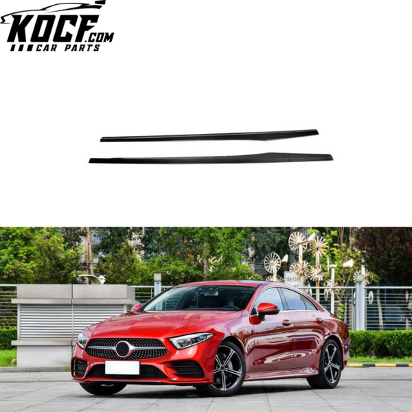 Pure Carbon Fiber C257 Side Skirts Extension for Mercedes Benz CLS400 CLS550 CLS53 AMG Sport 18-19